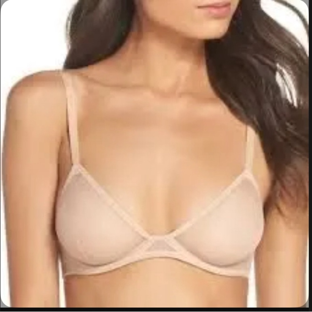Free people Mesh triangle UW bra nude 34D